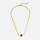Azalea Black Pendant Necklace