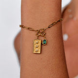 Green Emerald Crystal Charm