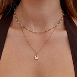 Tiffany White Stone Pendant Necklace