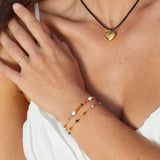 Agate & Pearl Bead Bracelet
