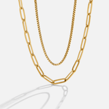 Amanda Layered Gold Chain  Necklace