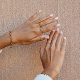 Aquamarine Crystal Gold Ring