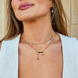 Arizona Green Bead Tassel Necklace