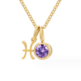 Astria Zodiac Birthstone Necklace
