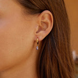 Avery Purple Crystal Drop Earrings