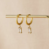 Avery White Crystal Drop Earrings