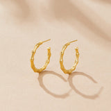 Classic Hoop Bamboo Earrings