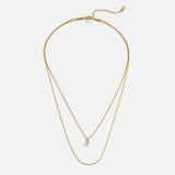 Dina Crystal & Gold Layered Necklace