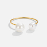Durya Double Pearl Wrap Ring