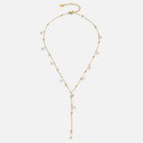 Lariat Pearl Drop Necklace