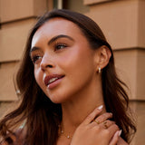 Gold Eula Pearl Hoop Earrings