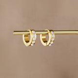 Gold Eula Pearl Hoop Earrings
