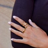 Golden Daisy Flower Ring