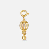 Golden Hot Air Balloon Charm