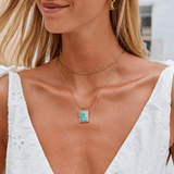 Green Amazonite Pendant Necklace