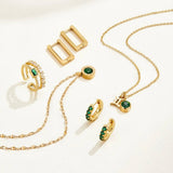 Green Crystal Athena Necklace