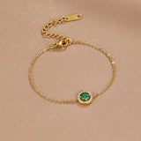 Green Emerald Crystal Bracelet