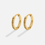 Green Eternity Hoop Earrings