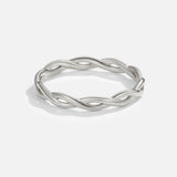 Infinity 18K Silver Twist Ring