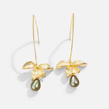 Jade Pearl & Petal Drop Earrings