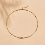 Knotted Gold Chain Necklace
