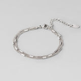 Layered Silver Alia Bracelet