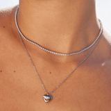 Cordelia Silver Crystal Necklace