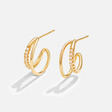 Leyla Crystal Double Hoop Earrings