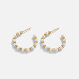 Maia Pearl & Gold Bead  Earrings