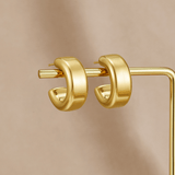 Mari Semi Hoop Earrings