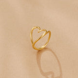 Melted Gold Heart Ring