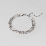Molly Silver Mesh Chain Bracelet