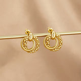 Monica Twisted Bead Hoop Earrings