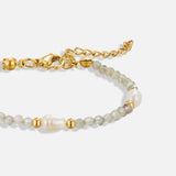 Moonstone & Pearl Bead Bracelet