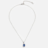 Ocean Blue Pendant Silver Necklace