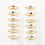October Birthstone 18K Gold Ring