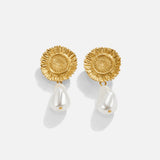 Pearl Blossom Drop Earrings