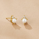 Pearl & Crystal Stud Earrings
