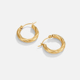 Raya Twisted Hoop Earrings