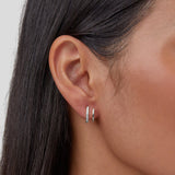 Silver & Crystal Claw Earrings