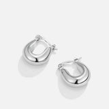 Silver Serenity Hoop Earrings