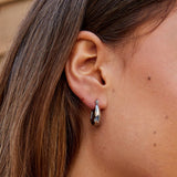 Silver Serenity Hoop Earrings