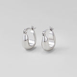 Silver Serenity Hoop Earrings