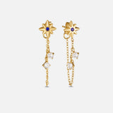 Starburst Crystal Drop Earrings