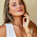 Tara Gold Square Droplet Necklace