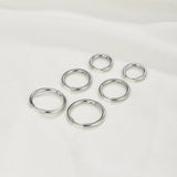 Triple Hoop Earrings Silver Set