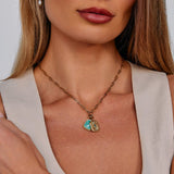 Turquoise Sunburst Charm