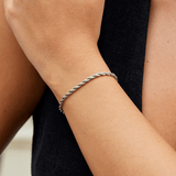 Twisted Chain Silver Bracelet