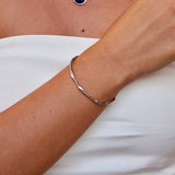 Twisted Imari Silver Bangle
