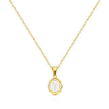 Vintage Gold Letter Necklace